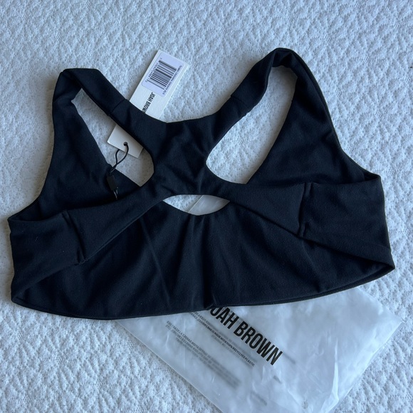 NWT JOAH BROWN cross back black bra XS/S - Picture 3 of 5